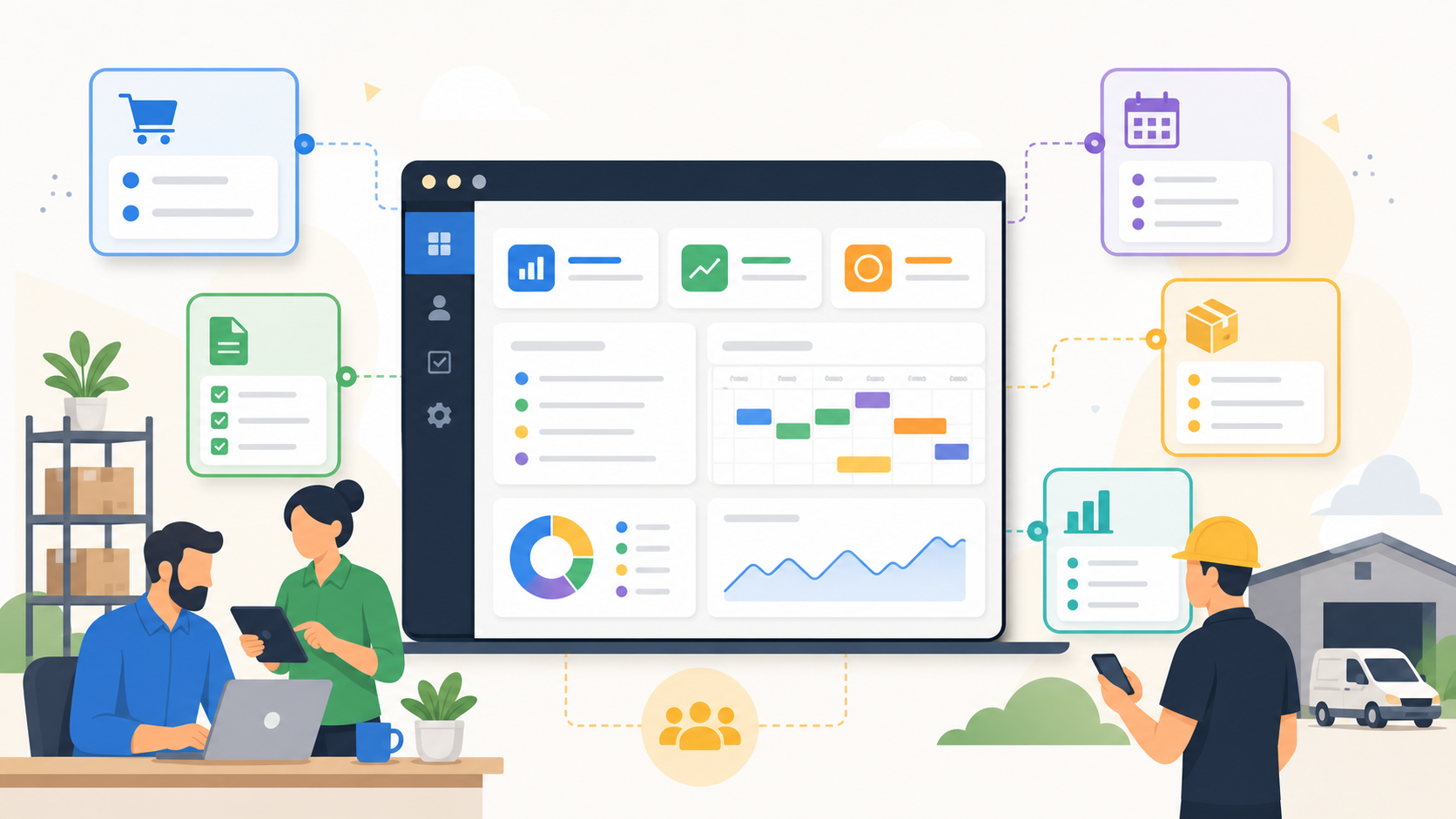 Illustration zu individuellen Business-Web-Apps